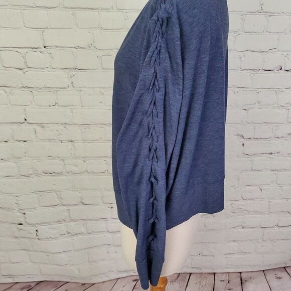 Victoria's Secret Braided Long Sleeve Top Blue L - Picture 5 of 7